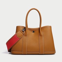   Women Leather  Bags  Leather Handbag with Fabric Strap Tote Bags for Women Des - £134.54 GBP