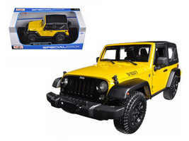2014 Jeep Wrangler Willys Yellow 1/18 Diecast Car Maisto - $58.29