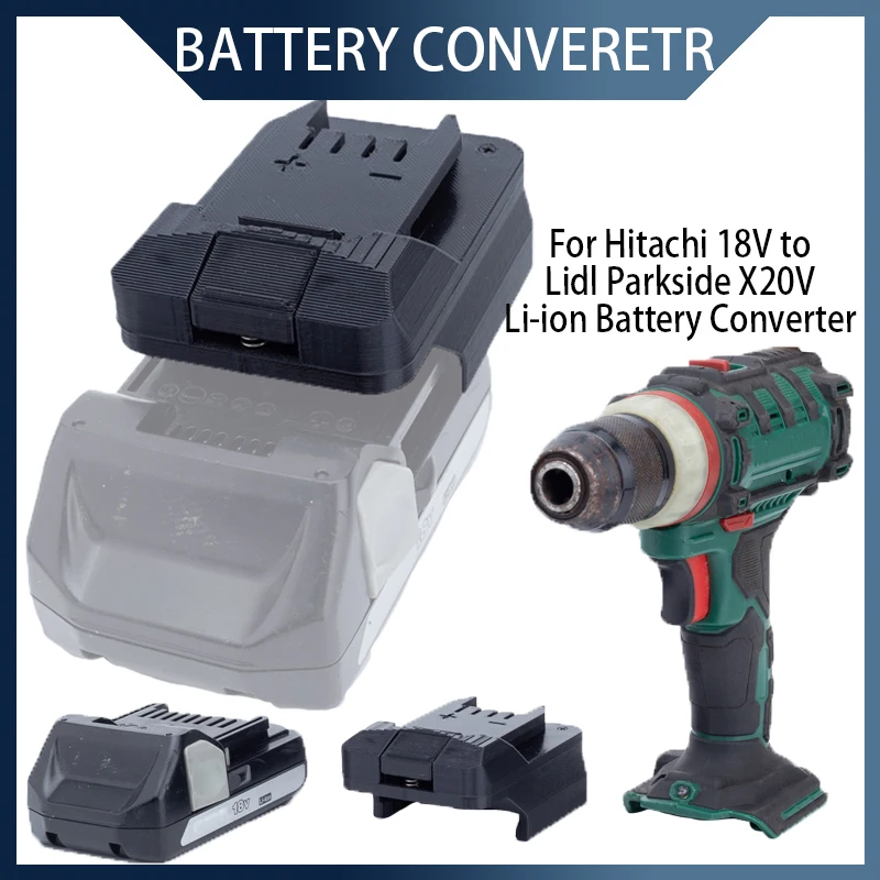 Ol battery converter for hitachi 18v to lidl parkside x20v li ion battery adapter power thumb200