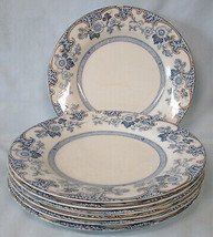 J &amp; G Meakin Flow Blue With Gold Yokohama Salad Plate 9&quot; , Set of 9 &quot;AS IS&quot; - £143.26 GBP