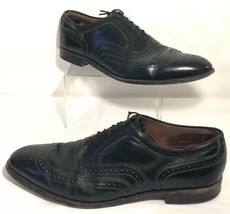 Allen Edmonds McAllister Black Oxford Medallion Wingtip Dress Shoes Mens 12.5 B - £31.92 GBP