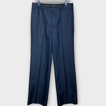 BANANA REPUBLIC navy plaid straight trouser dress pants size 10 office c... - $33.87