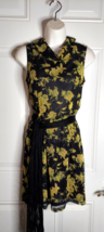 Fang Yin Black Yellow Stretch Mesh Fully Lined Mini Dress - see description - £9.82 GBP