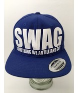 SWAG Hat Snapback Cap Something We Antillians Got Blue Large Letters EUC - £9.57 GBP