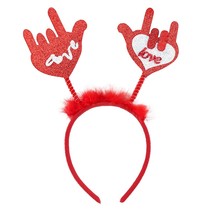 Valentine s Day Sequin Headbands Gesture Christmas Headbands for Girls Feather R - £16.56 GBP