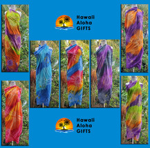  New Women Tie Dye Cover-Up Sarong Pareo Wrap Dress 100% Rayon - $12.17+