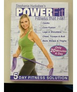 Stephanie Huckabee&#39;s PowerFit 5 DVD Fitness Cardio Workout Core Meal Plan - £11.57 GBP