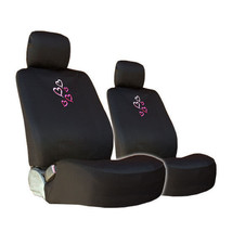 For Toyota New Embroidery Pink Red Hearts Car Seat Headrest Covers Gift Set - £34.21 GBP