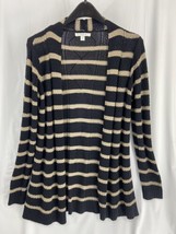 Liz Claiborne NY Size S Womens Striped Open Long Sleeve Cardigan Sweater Stretch - £8.25 GBP