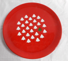 Waechtersbach 7 3/4&quot; Red Ceramic Stoneware Christmas Tree Dinner Plate WAE13 - £18.75 GBP
