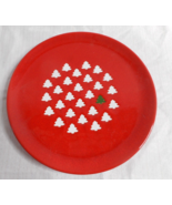 WAECHTERSBACH 7 3/4&quot; Red Ceramic Stoneware CHRISTMAS TREE DINNER PLATE W... - £18.89 GBP