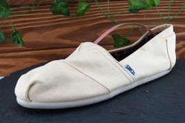 Toms Women Sz 9 M Yellow Flat Fabric Shoes - $19.75