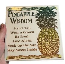Banana Patch Studio Hawaii Kauai Ceramic Tile Pineapple Wisdom 6” - $21.04