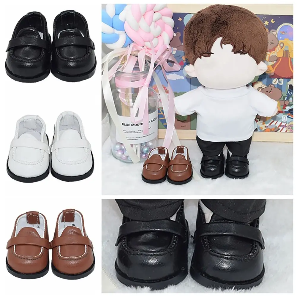 1 Pair 5.5*3*2.3CM Doll Shoes For 20CM Academic Style PU Leather Toys - £8.28 GBP+