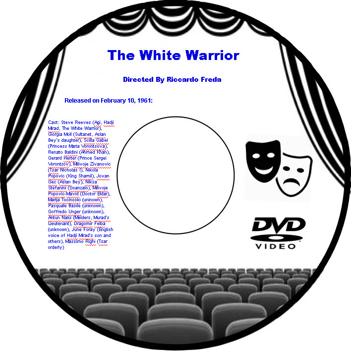 The White Warrior 1961 DVD Movie Action Film Steve Reeves Giorgia Moll Scilla Ga
