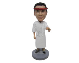 Custom Bobblehead Sushi Chef Holding A Sushi Roll - Careers &amp; Professionals Chef - £71.74 GBP