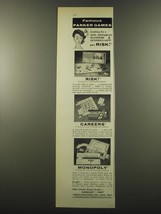 1959 Parker Brothers Games Advertisement - Risk!, Careers and Monopoly - £14.77 GBP