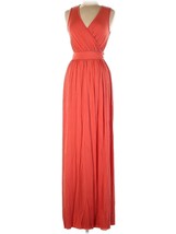 NWT Rachel Pally Crawford in Persimmon V-Neck Jersey Wrap Maxi Dress M $229 - £73.27 GBP