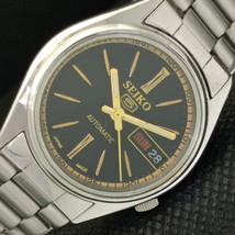 Genuine Vintage Seiko 5 Automatic 7S36A Japan Mens D/D Black Watch 612-a319099-6 - £33.05 GBP
