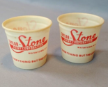 1960s Taylor Stone Dairy Watertown NY Mini Creamer Sample Dixie Cup Set ... - $19.75
