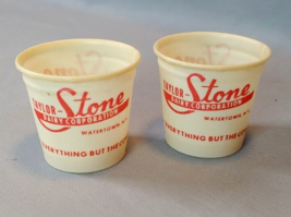 1960s Taylor Stone Dairy Watertown NY Mini Creamer Sample Dixie Cup Set ... - $19.75