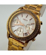 DKNY Quartz Watch NY-8432 Women 50m Rose Gold Steel Chronograph New Batt... - $532.59 MXN