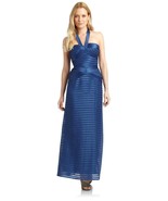 BCBG Maxazria  Rosanna Bandage Halter Gown Sz 2 Blue - $126.13 CAD