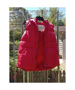 Hooded Coach Puffer Vest Red Size S/P - $50.00