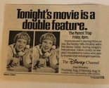 Parent Trap Tv Guide Print Ad Disney Channel Hayley Mills Tpa16 - £4.65 GBP