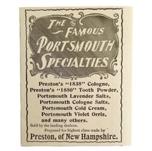 Preston Cologne Perfume 1894 Advertisement Victorian Portsmouth Beauty A... - $12.50