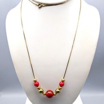 Vintage Slide Bead Necklace with Lovely Cloisonne Floral Focal Bead on Delicate - £24.38 GBP