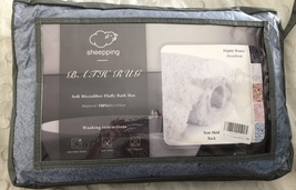  Bathroom Rugs Microfiber Soft Plush Bath Mat Machine Washable Slip Resistant - £17.54 GBP