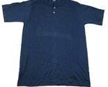 Vintage Reachwear Trikot T-Shirt Erwachsene XL Blau Henley 2 Knopf 50/50... - £7.49 GBP