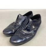 Vintage Prada Dress Shoes Men&#39;s Derby Leather LaceUp - Navy Blue - Size 9 - $19.79