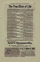 Antique Advertisement Ayer&#39;s Sarsaparilla Elixir Godey&#39;s Lady&#39;s Book 1880 - £18.40 GBP
