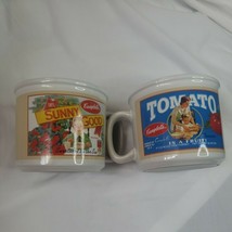 2 Campbells Mug Cup Houston Harvest Tomato Soup Sunny Good 2005 dishwash... - £8.50 GBP