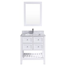 35.5&quot; Vanity Cabinet Set with Mirror White LV6-36W by LessCare - £888.70 GBP