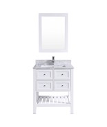35.5&quot; Vanity Cabinet Set with Mirror White LV6-36W by LessCare - £878.47 GBP