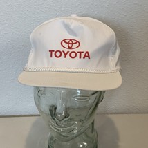 VINTAGE TOYOTA SNAPBACK HAT CAP White CARS ROPE 1980S - $433.42 MXN
