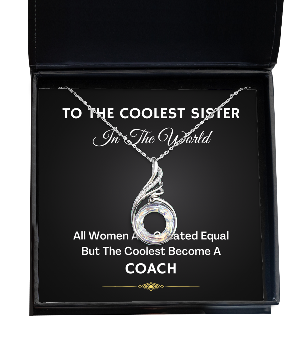 Coach Sister Necklace Gifts - Phoenix Pendant Jewelry Present From Sister Or