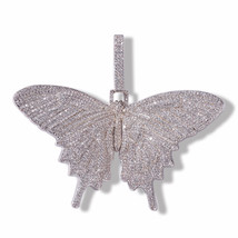 Hipster zirconia butterfly pendant fashionable silver butterfly necklace... - $0.00+