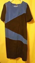 MHM Melissa Harper - Blue &amp; Black Dress Sz 14        B6 - £7.85 GBP