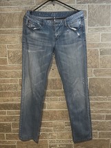 Loft Modern Slim Distressed Jeans Light Wash Jeans Size 8 - $12.86