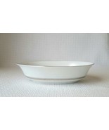 Oxford by Lenox WHITE ECHO Bone China 10 1/4&quot; Oval Vegetable Bowl - £31.72 GBP