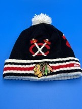 Chicago Blackhawks Stocking Cap White Black CCM NHL Beanie Knit Outdoor ... - $14.03