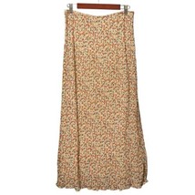 J Jill Floral Cottagecore Boho Prairie Chiffon Maxi Skirt Elastic Waist ... - £15.55 GBP