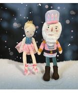 Sugarplum Dreams Nutcracker AND Ballerina Doll Plushes pink blue Christmas - $55.48 CAD