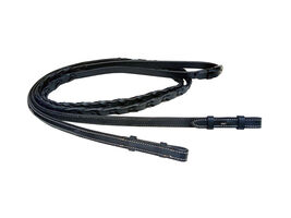 Full Horse English Laced Fancy Stitch Genuine Tan Leather Reins 805LR32 - $32.99