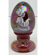 Fenton Handpainted Egg W/ Angel Christmas Figurine 1995 Signed LTD ED #2... - £33.07 GBP