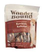 Wonder Bound Triple Flavor Rawhide Kabobs for Dogs 12 oz Pack of 18 Seal... - $14.84